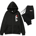 Men's 2 Piece Tracksuit Zipper Cardigan Jacket with Stripe Sweatpants Fashion Autumn Running Fitness Basketball Joggi