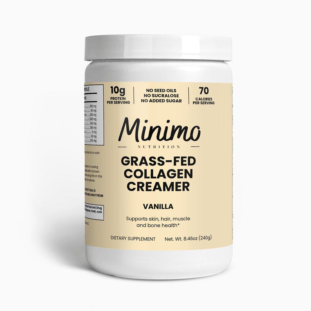 Grass-Fed Collagen Creamer (Vanilla), 8.5 oz