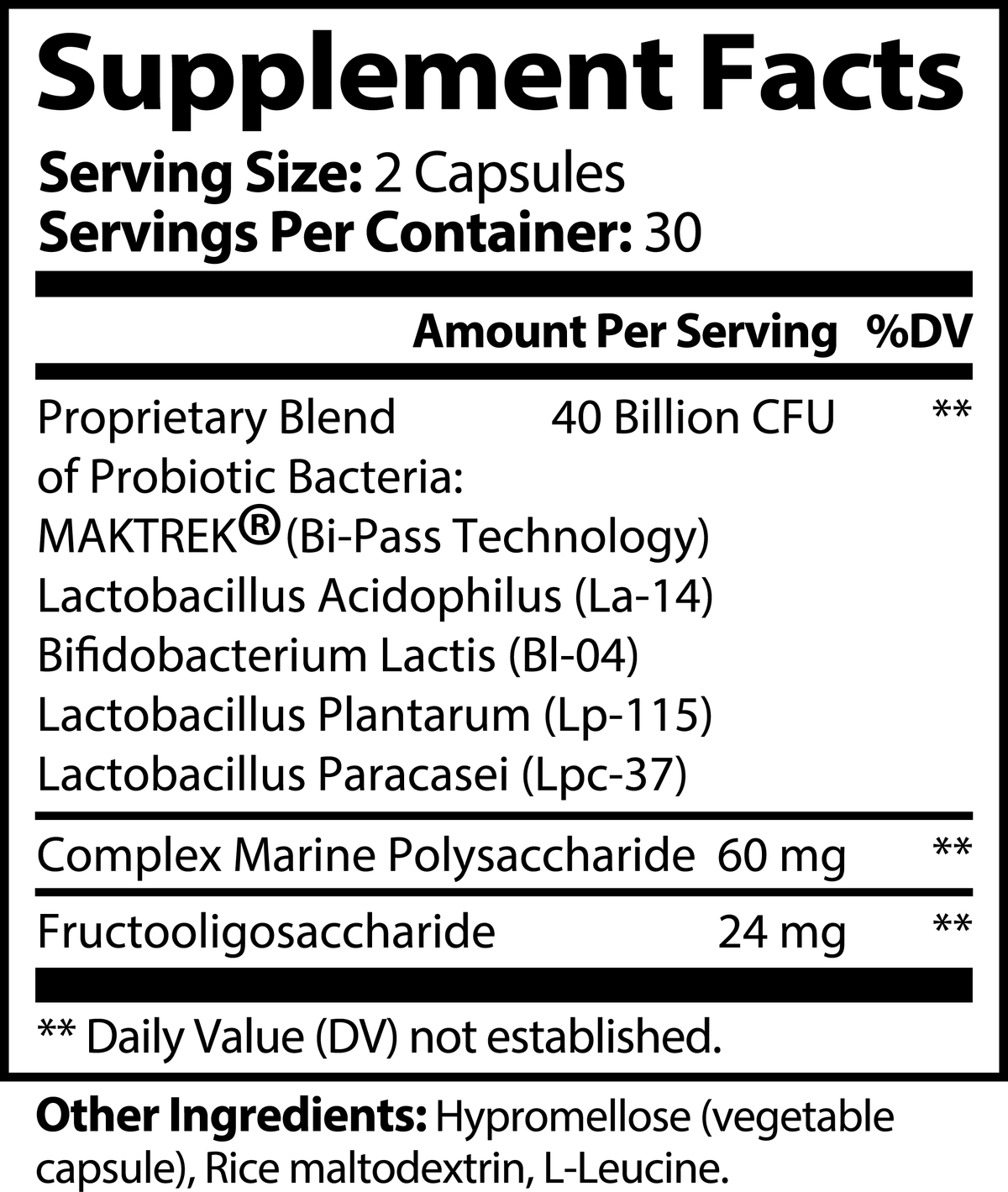 Probiotic 40 Billion with Prebiotics, 60 ct.