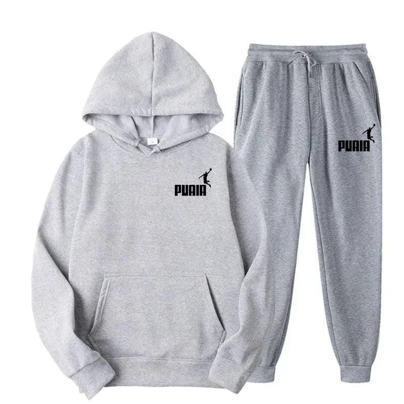 New Fashion Trend Men's and Women's Hooded Jacket Fashion Street Leisure Set Hoodie + Pants Multi-color Combination for Autumn a
